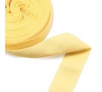Lot de 5 yards (4,47 m) de ruban élastique uni de 20 mm (3/4") for pliage, en spandex, satin, dentelle, garniture de couture et accessoires de confection.(Beige800)