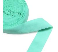 Lot de 5 yards (4,47 m) de ruban élastique uni de 20 mm (3/4") for pliage, en spandex, satin, dentelle, garniture de couture et accessoires de confection.(Green109)