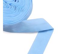 Lot de 5 yards (4,47 m) de ruban élastique uni de 20 mm (3/4") for pliage, en spandex, satin, dentelle, garniture de couture et accessoires de confection.(Blue108)