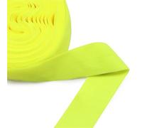Lot de 5 yards (4,47 m) de ruban élastique uni de 20 mm (3/4") for pliage, en spandex, satin, dentelle, garniture de couture et accessoires de confection.(Yellow603)