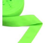 Lot de 5 yards (4,47 m) de ruban élastique uni de 20 mm (3/4") for pliage, en spandex, satin, dentelle, garniture de couture et accessoires de confection.(Green207)