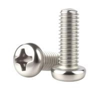 Lot de 50/10 vis à tête cylindrique cruciforme en acier inoxydable 304, M1.2, M1.4, M1.6, M2, M2.5, M3, M4, M5, M6, mini, micro, petit modèle(35mm,M4x 10pcs)