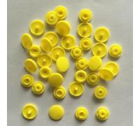 Lot de 50/100/150 boutons-pression T5 pour sac, pochette, boucle foncée, accessoires pour vêtements de bébé, en résine, jaune œuf, 200 pièces