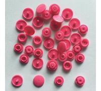 Lot de 50/100/150 boutons-pression T5 pour sac, pochette, boucle foncée, accessoires pour vêtements de bébé, rose rouge, 200 pièces
