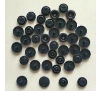 Lot de 50/100/150 boutons-pression T5 pour sac, pochette, boucle foncée, accessoires pour vêtements de bébé, en résine, bleu marine, 200 pièces