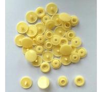 Lot de 50/100/150 boutons-pression T5 pour sac, pochette, boucle foncée, accessoires pour vêtements de bébé, en résine, beige et jaune, 200 pièces