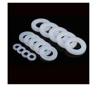 Lot de 50/100/200 rondelles plates en nylon blanc et noir, M2-M20, entretoises planes, joint d'étanchéité isolant(White,M3x6x0.5,100Pcs)