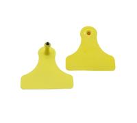 Lot de 50/100 étiquettes d'oreilles pour bovins - 60 x 58 mm - En polyuréthane thermoplastique - Double face - Numéro personnalisé - Identification des animaux de ferme - Pour bovins, vaches, cochons