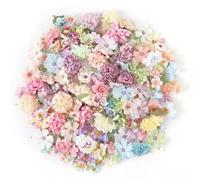 Lot de 50/100 Fleurs artificielles en Soie, mélange aléatoire, pour décoration d'intérieur, Mariage, mariée, Accessoire de Bricolage