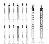 Lot de 50 1ml Seringues Sans Aiguille Pour L'artisanat, L'alimentation Des Animaux Domestiques, L'industrie et La Science (1 ml 50 pièces) Transparent