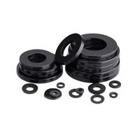 Lot de 50 ~ 500 pièces de joint d'espacement en plastique noir en nylon M2M2.5M3M4M5M6M8M10M12M14M16M18M20 pour rondelles de vis (M12 x 17 x 1 mm-200 pièces)