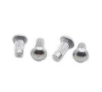 Lot de 50 à 100 rivets solides en aluminium à tête ronde moletée, M2, M2.5, M3, M4, GB827, for plaque signalétique, diamètre 2 à 4 mm, longueur 3 à 10 mm(M2 100pcs,8mm)