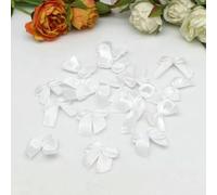 Lot de 50 à 200 nœuds en ruban coloré de 2,5 x 2,5 cm, petite taille, en polyester satiné, pour décoration artisanale, DIY, 25 couleurs, 6 à 200 pièces