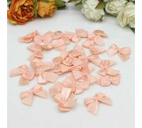 Lot de 50 à 200 nœuds en ruban coloré de 2,5 x 2,5 cm, petite taille, en polyester satiné, pour décoration artisanale, DIY, M, 25 couleurs, 11 à 100 pièces