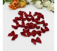 Lot de 50 à 200 nœuds en ruban coloré de 2,5 x 2,5 cm, petite taille, en polyester satiné, pour décoration artisanale, DIY, M, 25 couleurs, 15 à 200 pièces