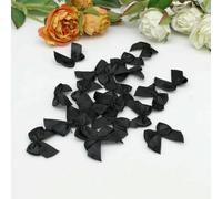 Lot de 50 à 200 nœuds en ruban coloré de 2,5 x 2,5 cm, petite taille, en polyester satiné, pour décoration artisanale, DIY, 25 couleurs, 5 à 50 pièces