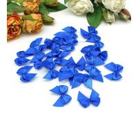 Lot de 50 à 200 nœuds en ruban coloré de 2,5 x 2,5 cm, petite taille, en polyester satiné, pour décoration artisanale, DIY, M, 25 couleurs, 19 à 200 pièces