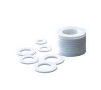Lot de 50 à 200 rondelles plates en PTFE blanc M2 M2.5 M3 M4 M5 M6 M8 M10 M12, joints toriques d'étanchéité pour conduite d'eau(M8x16x0.5mm-50Pcs)