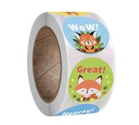 Lot De 50 À 500 Pièces D'autocollants Animaux Du Zoo Pour Enfants, Étiquette De Dessin Animé, Jouets Classiques, Pour Récompense Des Enseignants, 8 Modèles, Motif Lion