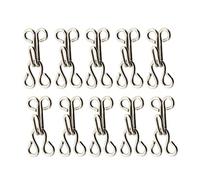 Lot de 50 à coudre et à fermer les yeux - en métal - Pour manteau, veste, cape - Argenté