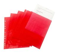 Lot de 50 A4 Rouge clair Pochettes perforées par Janrax