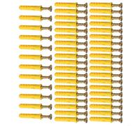 Lot de 50 ancrages muraux et vis robustes en acier inoxydable pour cloison sèche, pour sécuriser les articles encadrés et plus encore (M6 x 30)