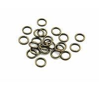 Lot de 50 anneaux de jonction en bronze vieilli de 8 mm