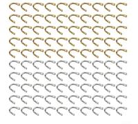 Lot de 50 anneaux de leurre en laiton en forme de U pour montage rotatif et amélioration du mouvement des leurres dans diverses conditions de pêche (doré 5 mm)