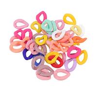 Lot de 50 Anneaux de Liaison en Acrylique, Connecteurs Ovales à Maillon Rapide, Anneaux Ouverts, Couleurs de Bonbons, pour Sac à Main, Lunettes, Jean, Poche, Chaîne (Solide