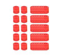 Lot de 50 anneaux de patte de pigeon de course de 0,35 pouce avec fermetures à pression pour une installation facile et pouvant être ouverts comme accessoire.,Rouge,0,9 cm