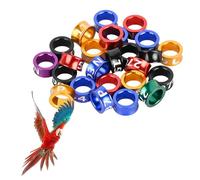 Lot de 50 anneaux d'identification multicolores en aluminium pour pattes d'oiseau de 6 mm, pour Xuanfeng, petit soleil, avec gravures résistantes à la décoloration