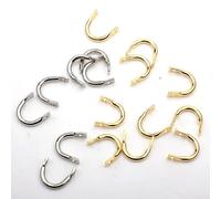 Lot de 50 anneaux en cuivre en forme de U avec boucle pour la construction de spinner de pêche et design personnalisé pour stimuler le succès de la pêche à la ligne (doré, 5 mm)