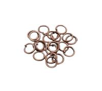 Lot de 50 anneaux ouverts multicolores 2 x 20 mm, anneaux fendus, boucles de connexion for la fabrication de chaînes, accessoires de maillons de bijoux(Copper)