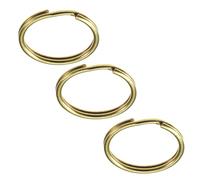 Lot de 50 anneaux porte-clés ronds et plats en laiton de 20 mm pour voiture, maison, organisation, loisirs créatifs, etc.