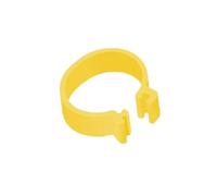 Lot de 50 anneaux pour cuisses de poulet, diamètre intérieur 16 mm, unis, adaptés aux cuisses de poulet, de canard et d'oie,Jaune,Diamètre intérieur 16 mm