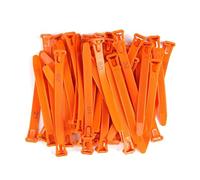 Lot de 50 anneaux réglables pour pattes de poulet, flexibles et rétractables, disponibles en 5 couleurs, pour l'étiquetage des volailles.,Orange,Comme indiqué