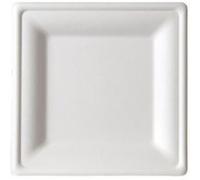 lot de 50 assiettes canne à sucre carrées diam 16 cm G