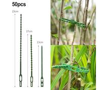 Lot de 50 attaches de jardin pour support de plantes, ligne de reliure réglable écologique (13 cm)