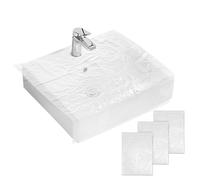 Lot de 50 attrape-poils jetables pour évier de rasage - Pour rasage et coupe - Transparent - Ne vous inquiétez plus du nettoyage (transparent, 100 pièces)