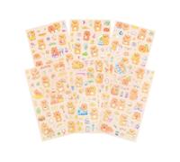 Lot de 50 Autocollants Animaux - Capybara - pour - Thème Capybbara - en Vinyle - Imperméables - pour Ordinateur Portable et Gourde, Scrapbooking et Journal - Cadeau pour Fille