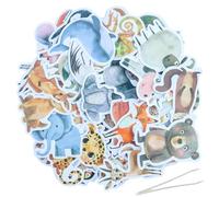 Lot de 50 autocollants animaux pour enfants, illustrations uniques, autocollants de récompense, en vinyle, imperméables et robustes, universels pour ordinateur portable, gourde, skateboard, voiture et