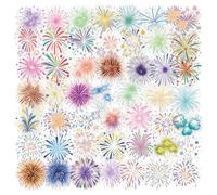 Lot de 50 autocollants aquarelle vivants amovibles Art décoratif pour magazines, travaux manuels, bagages, ordinateur portable, étui de téléphone portable