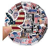 Lot de 50 autocollants au choix américain 2024 - Autocollants Trump 2024 - Autocollants de choix américains 2024 - Autocollants pour la maison sur le thème politique pour fenêtres, mu , voitures,