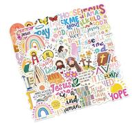 Lot de 50 autocollants avec citation de la Bible - Journal esthétique pour bouteille d'eau, scrapbooking, téléphone, guitare, ordinateur portable, étudiant