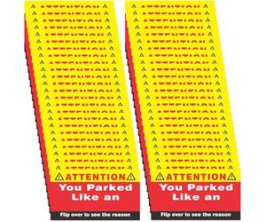 Lot de 50 autocollants « Bad Parking Ticket » - Avec inscription « Bad Parking Ticket » - 50 cartes de visite, drôles de mauvaises notes farces, plusieurs raisons de violation