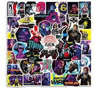 Lot de 50 autocollants cyberpunk cool cyberpunk pour ordinateur portable, bouteille d'eau, chariot, moto, pare-chocs, bagages, skateboard, graffiti
