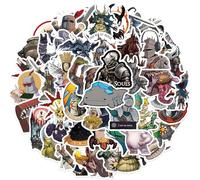 Lot de 50 autocollants Dark Souls - En vinyle imperméable - Pour ordinateur portable, enfant, voiture, moto, vélo, skateboard, valise, ordinateur - Graffiti