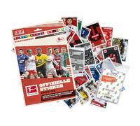 Lot de 50 autocollants de collection Bundesliga 2023/24-1 + 50 autocollants différents (sélection aléatoire) + pochettes collect-it exclusives