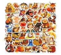 Lot de 50 autocollants de conte de fées mignons graffiti - Décoration transparente pour bouteilles d'eau, snowboards, réfrigérateurs, bagages et ordinateurs