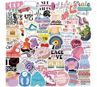 Lot de 50 autocollants de fitness et de motivation en vinyle imperméables pour ordinateur portable, journal, bouteille d'eau, scrapbooking, équipement de gym, projets de bricolage